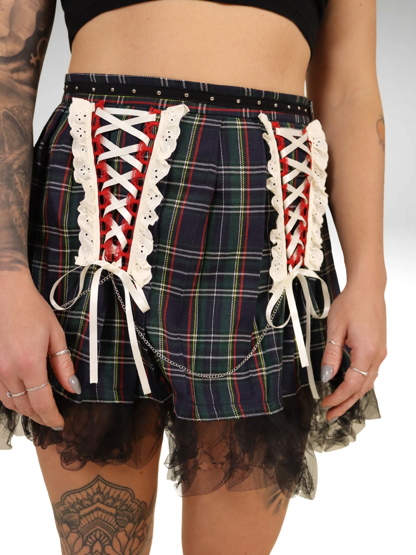 Carrot-pleated Reworked Skirt