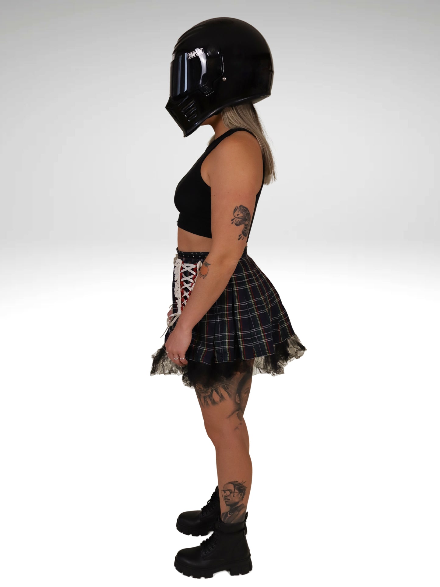 Carrot-pleated Reworked Skirt